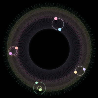 Paths of #1453_8, a 8-body orbit