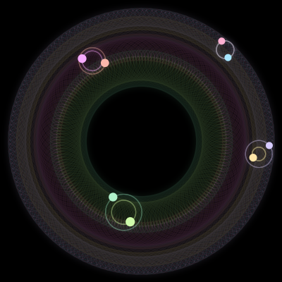 Paths of #1458_8, a 8-body orbit
