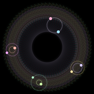 Paths of #1473_8, a 8-body orbit