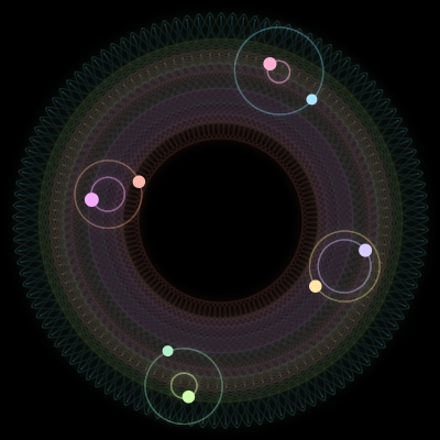 Paths of #1497_8, a 8-body orbit
