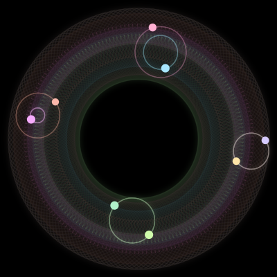 Paths of #1522_8, a 8-body orbit