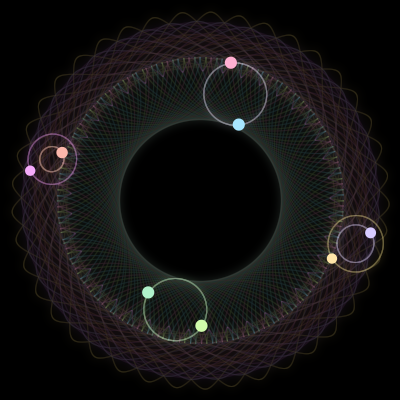 Paths of #1526_8, a 8-body orbit