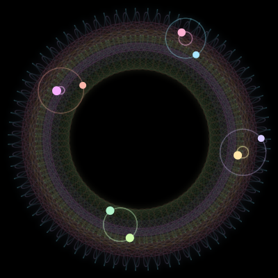 Paths of #1531_8, a 8-body orbit