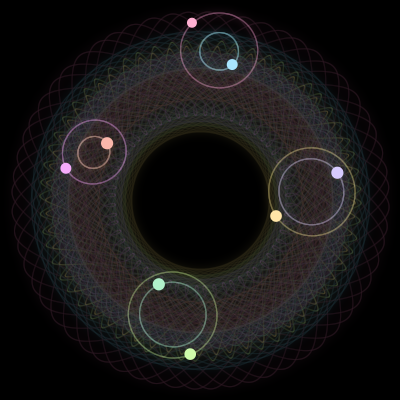 Paths of the 8 bodies of #1537_8