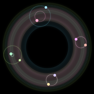 Paths of #1540_8, a 8-body orbit