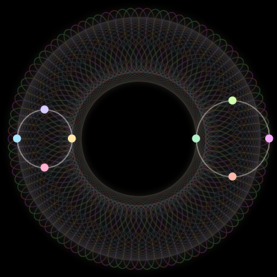 Paths of the 8 bodies of #155_8