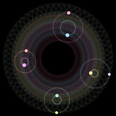 Paths of #1572_8, a 8-body orbit