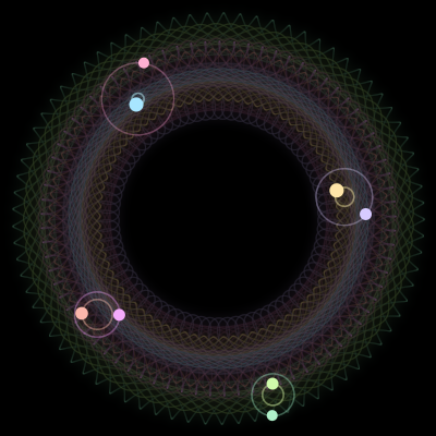Paths of #1589_8, a 8-body orbit