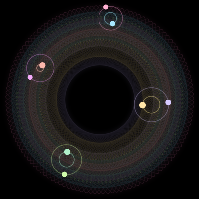 Paths of #1616_8, a 8-body orbit