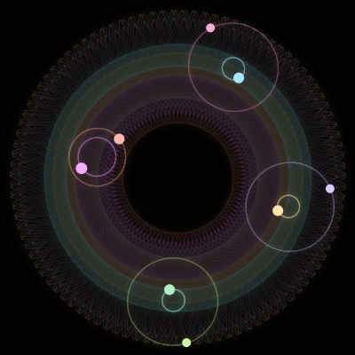 Paths of #1637_8, a 8-body orbit