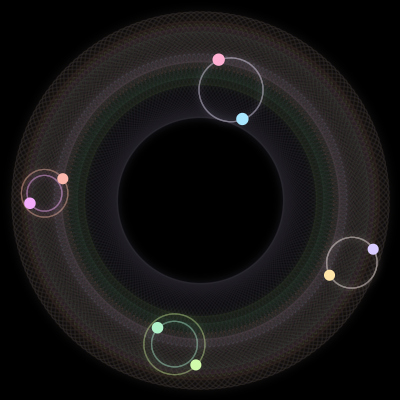 Paths of #1656_8, a 8-body orbit