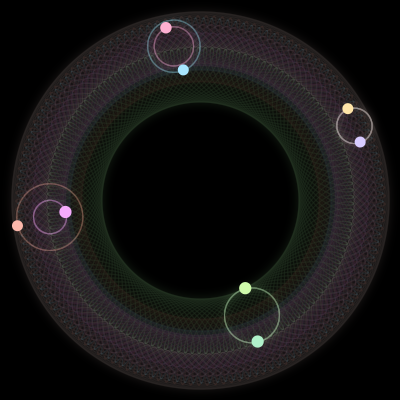 Paths of #1657_8, a 8-body orbit