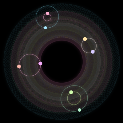 Paths of #1662_8, a 8-body orbit