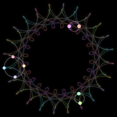 Paths of #1669_8, a 8-body orbit
