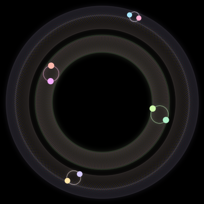 Paths of #1680_8, a 8-body orbit