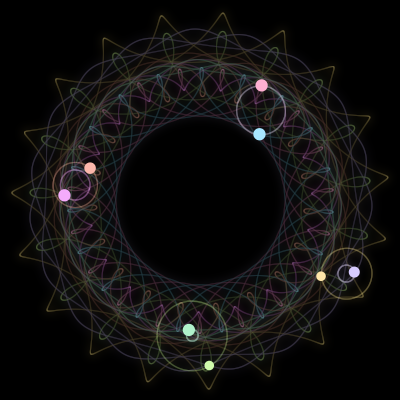 Paths of #1700_8, a 8-body orbit