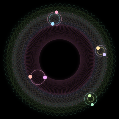 Paths of #1761_8, a 8-body orbit