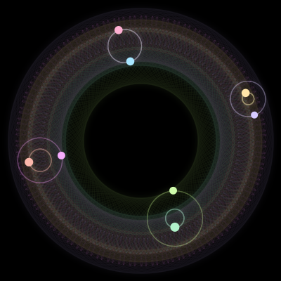 Paths of #1779_8, a 8-body orbit
