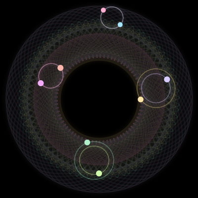 Paths of #1811_8, a 8-body orbit