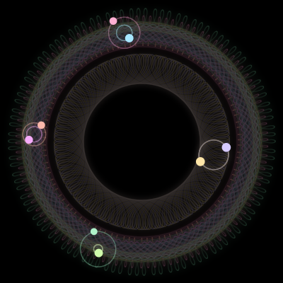 Paths of #1883_8, a 8-body orbit