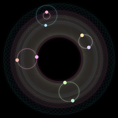 Paths of #2003_8, a 8-body orbit