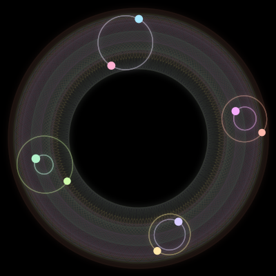 Paths of #2133_8, a 8-body orbit