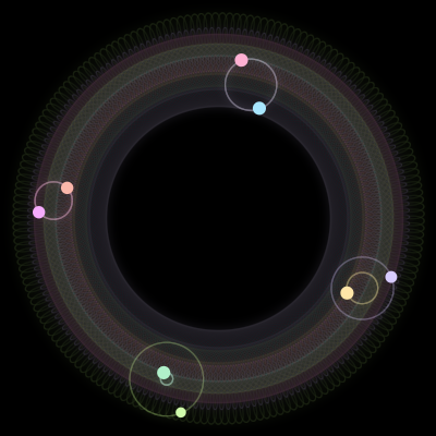 Paths of #2157_8, a 8-body orbit
