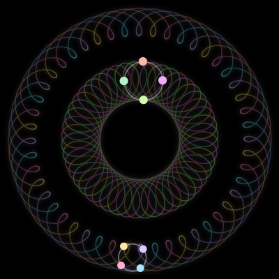 Paths of #2175_8, a 8-body orbit