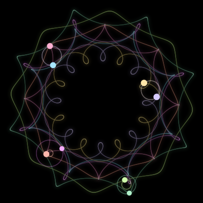 Paths of #2178_8, a 8-body orbit