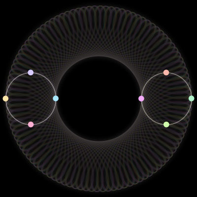 Paths of #221_8, a 8-body orbit