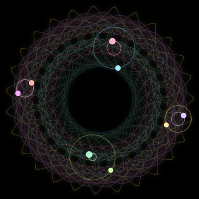 Paths of #2210_8, a 8-body orbit