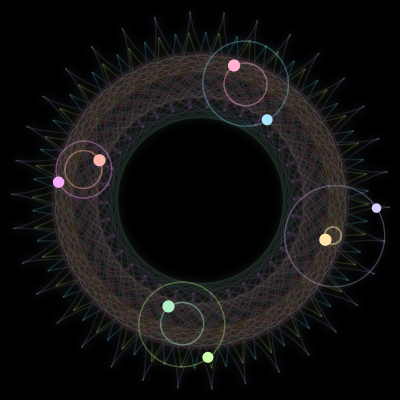 Paths of #2237_8, a 8-body orbit