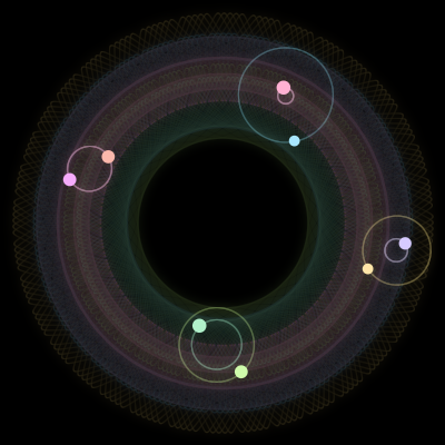Paths of #2252_8, a 8-body orbit