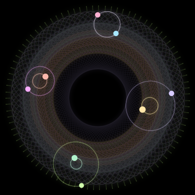 Paths of #2265_8, a 8-body orbit