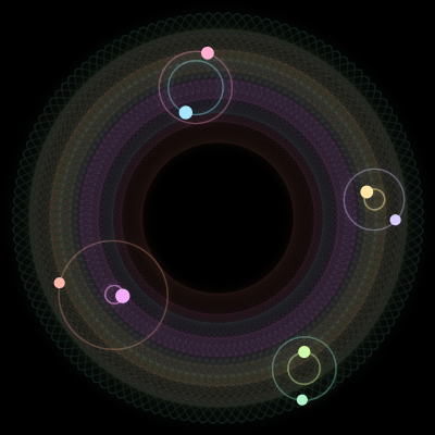 Paths of #2266_8, a 8-body orbit
