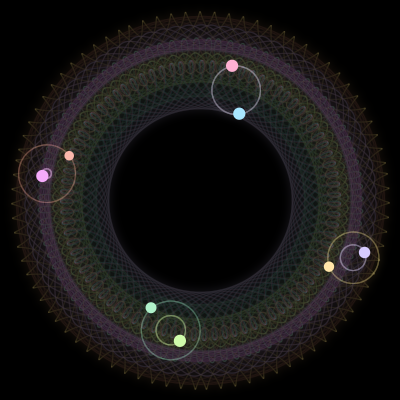 Paths of #2322_8, a 8-body orbit