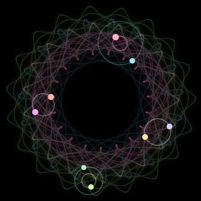 Paths of #2328_8, a 8-body orbit