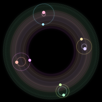 Paths of #2344_8, a 8-body orbit