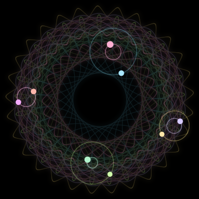 Paths of #2345_8, a 8-body orbit