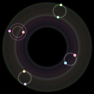 Paths of the 8 bodies of #2411_8
