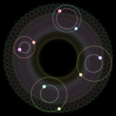 Paths of the 8 bodies of #2457_8