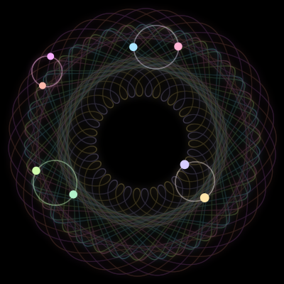 Paths of #2465_8, a 8-body orbit