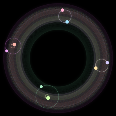 Paths of #2466_8, a 8-body orbit