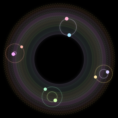 Paths of #2470_8, a 8-body orbit