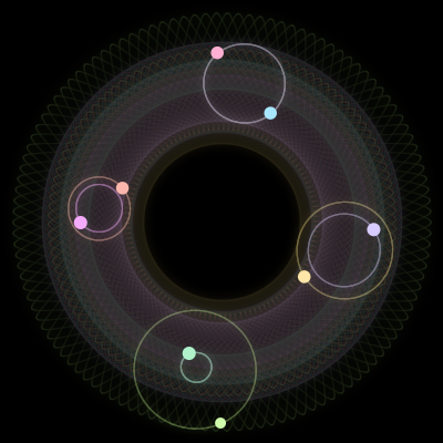 Paths of #2495_8, a 8-body orbit