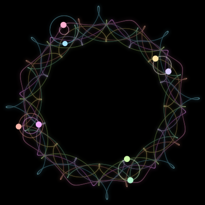 Paths of #2512_8, a 8-body orbit