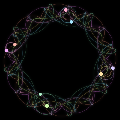 Paths of #2523_8, a 8-body orbit
