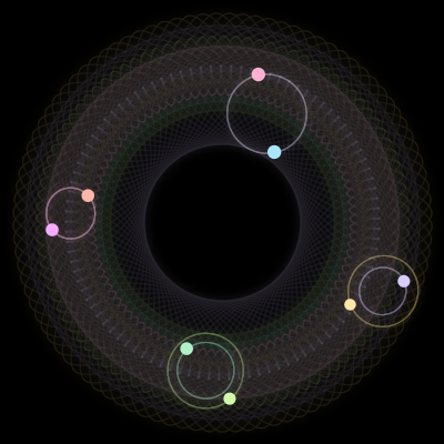 Paths of #2536_8, a 8-body orbit