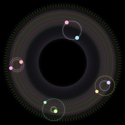 Paths of #2556_8, a 8-body orbit