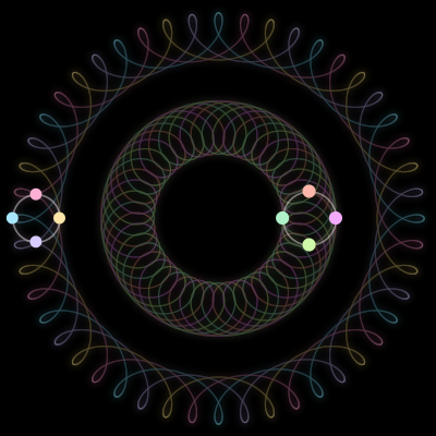Paths of #2583_8, a 8-body orbit